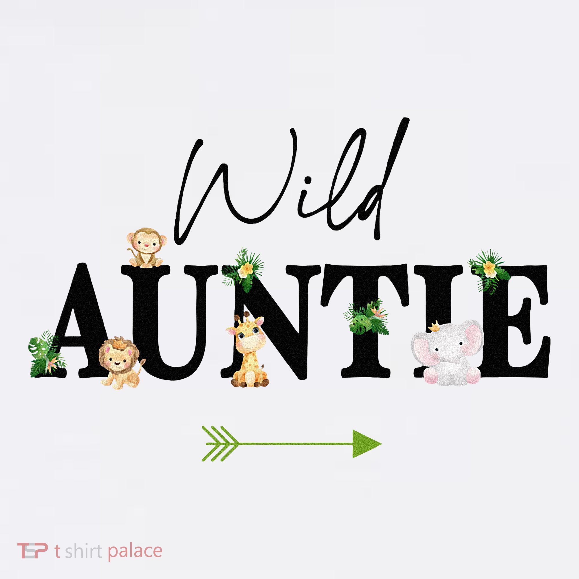 Auntie Of The Wild One Zoo Birthday Safari Jungle Animal T-Shirt