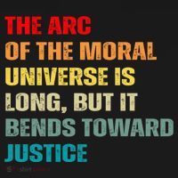 Arc Of Th Moral Universe Is Long But It Bends Toward Justice Cool Gift Women's Hoodie thumb 2