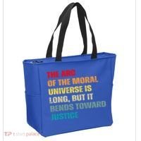 Arc Of Th Moral Universe Is Long But It Bends Toward Justice Cool Gift Tote Bag thumb 2