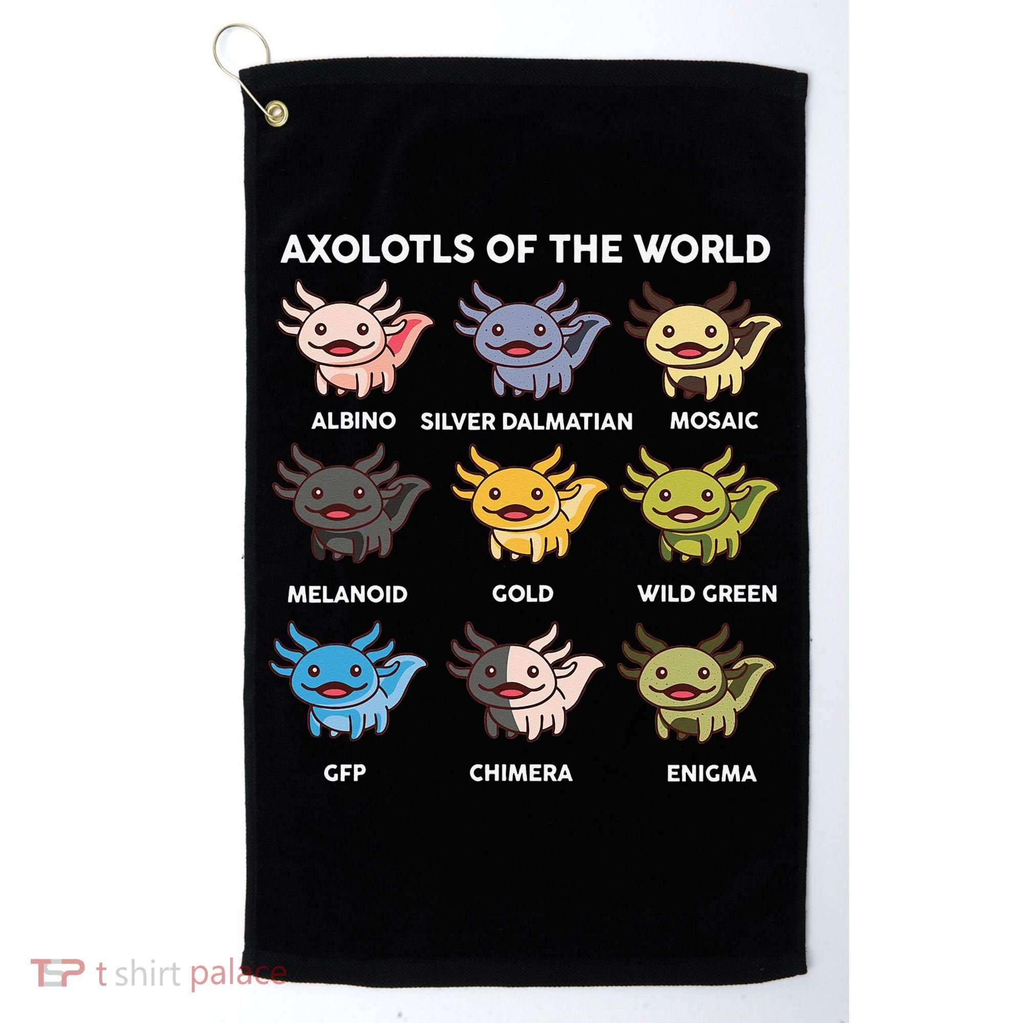 Axolotl of The World Gift Cute Axolotl Golf Towel