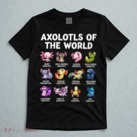 Axolotls Of The World Kawaii Types Of Axolotl Fish T-Shirt thumb 5