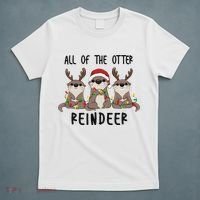 All of the Otter Reindeer Cute Christmas Animal Otter Pun T-Shirt thumb 5