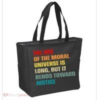 Arc Of Th Moral Universe Is Long But It Bends Toward Justice Cool Tote Bag thumb 2