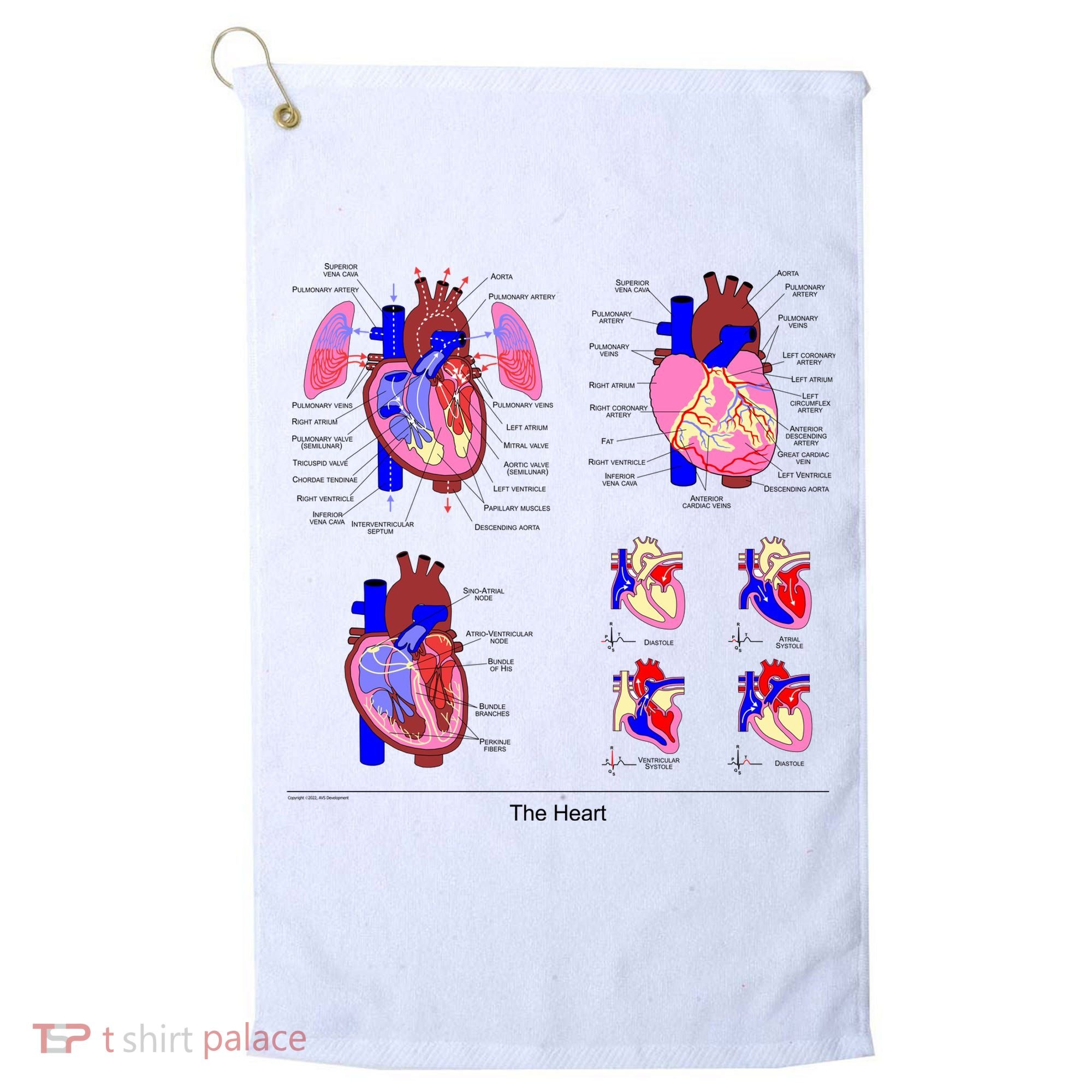 Anatomy Of The Heart Mug Golf Towel