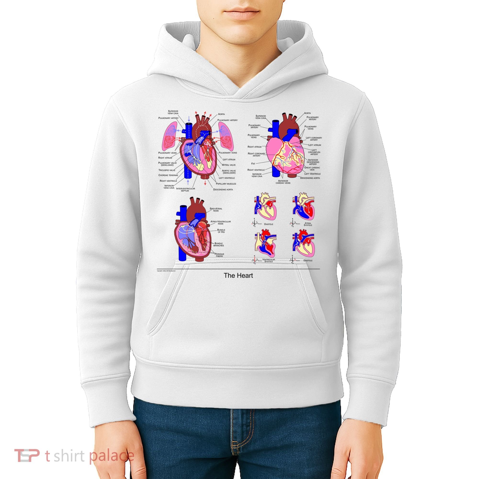 Anatomy Of The Heart Mug Kids Hoodie