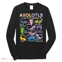 Axolotls Of The World Axolotl Kawaii Animals Salamander Long Sleeve Shirt thumb 0