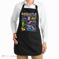 Axolotls Of The World Axolotl Kawaii Animals Salamander Apron thumb 2