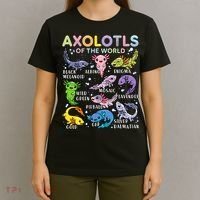 Axolotls Of The World Axolotl Kawaii Animals Salamander T-Shirt thumb 4