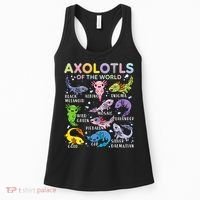 Axolotls Of The World Axolotl Kawaii Animals Salamander Women's Tank Top thumb 0