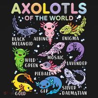 Axolotls Of The World Axolotl Kawaii Animals Salamander Women's Tank Top thumb 5