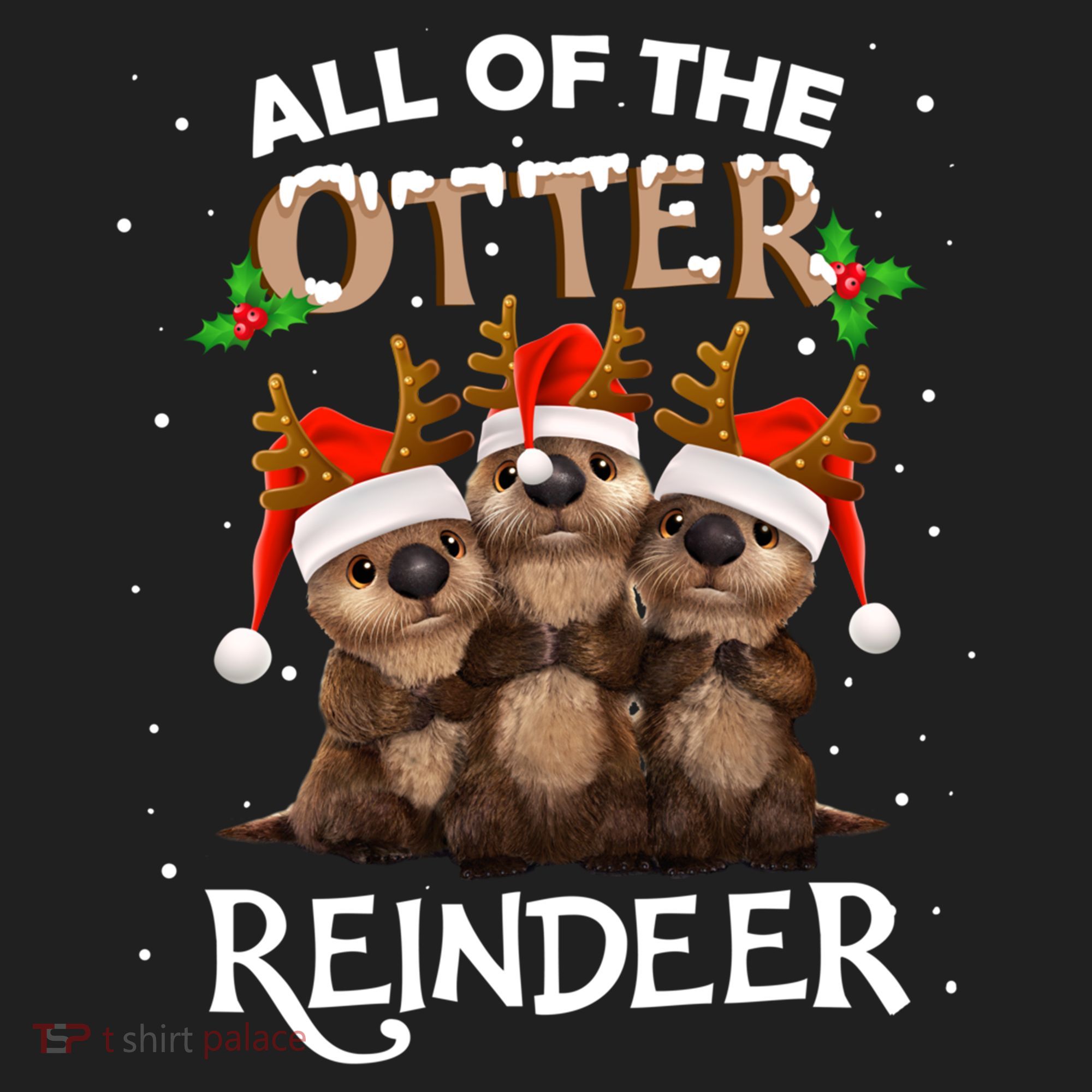 All Of The Otter Reindeer Christmas Funny Cute Gift Hat