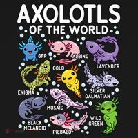 Axolotls Of The World Cute Kawaii Axolotl Sweatshirt thumb 3