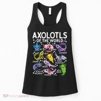 Axolotls Of The World Cute Kawaii Axolotl Women's Tank Top thumb 0