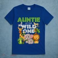 Auntie Of The Wild One Zoo Safari Jungle Animals Lover T-Shirt thumb 5