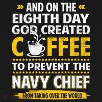 Chief And On The 8th Day God Created Coffee Na Vy Sweatshirt thumb 3