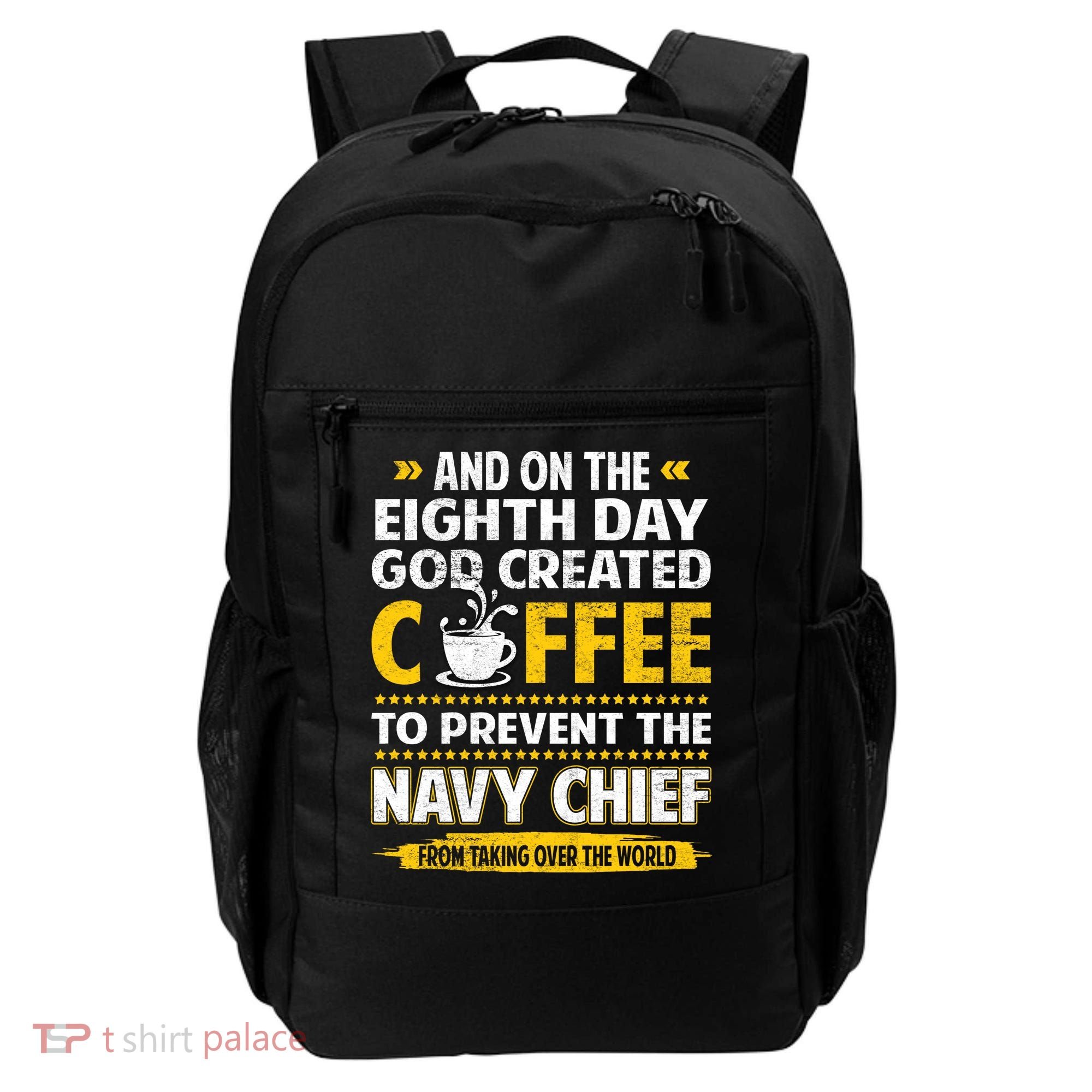 Chief And On The 8th Day God Created Coffee Na Vy Backpack