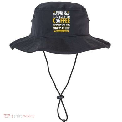 Chief And On The 8th Day God Created Coffee Na Vy Bucket Hat
