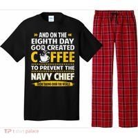 Chief And On The 8th Day God Created Coffee Na Vy Pajama Set thumb 0