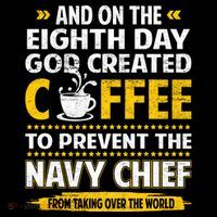 Chief And On The 8th Day God Created Coffee Na Vy Women's Hoodie thumb 2