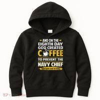 Chief And On The 8th Day God Created Coffee Na Vy Kids Hoodie thumb 0