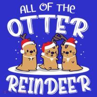 All Of The Otter Reindeer Christmas Otter Lover Great Gift Women's Tank Top thumb 5
