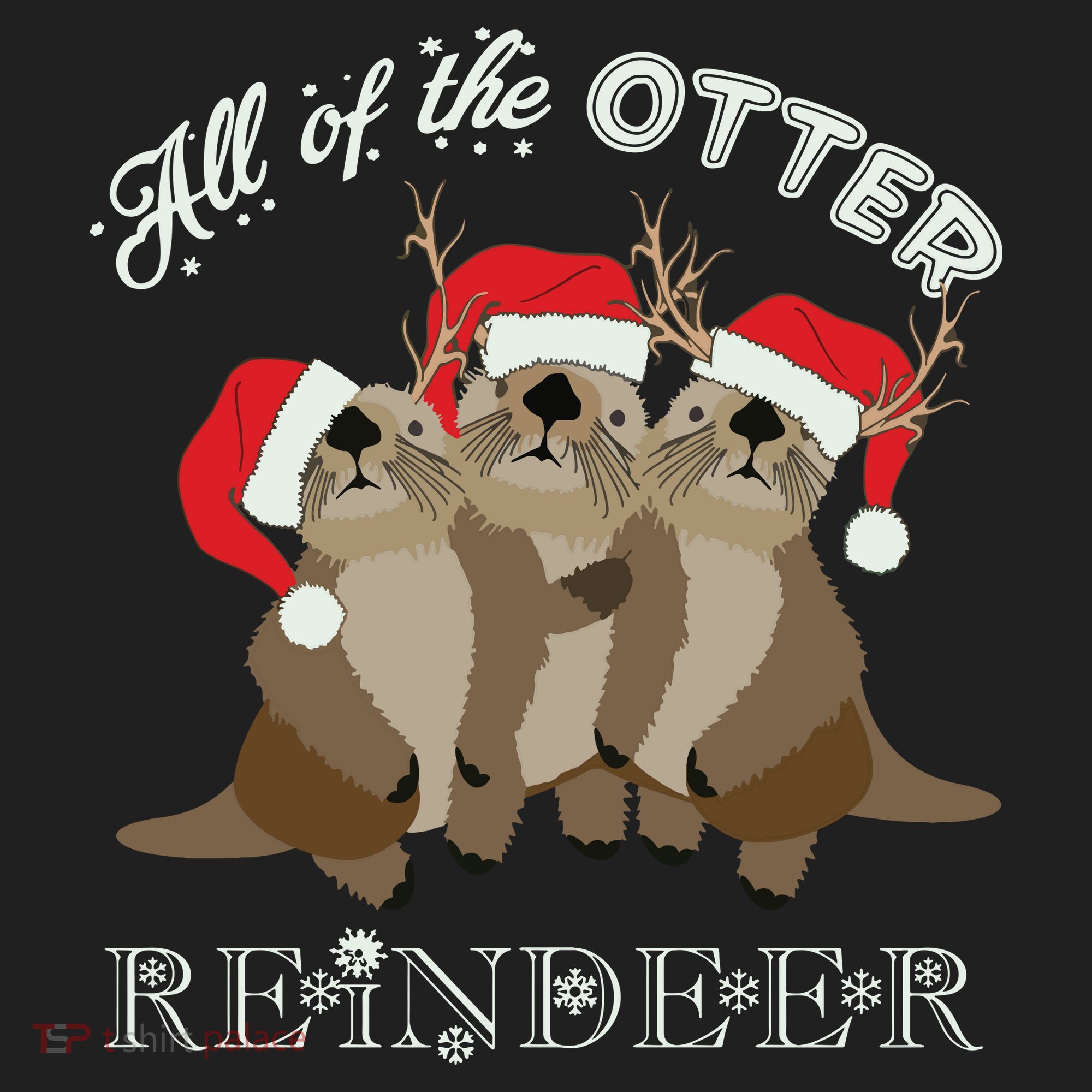 All Of The Otter Reindeer Funny Other Christmas Women's Sweatshirt