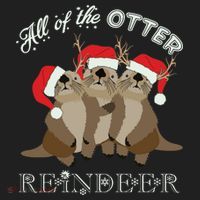 All Of The Otter Reindeer Funny Other Christmas Five-Panel Snapback Cap thumb 2