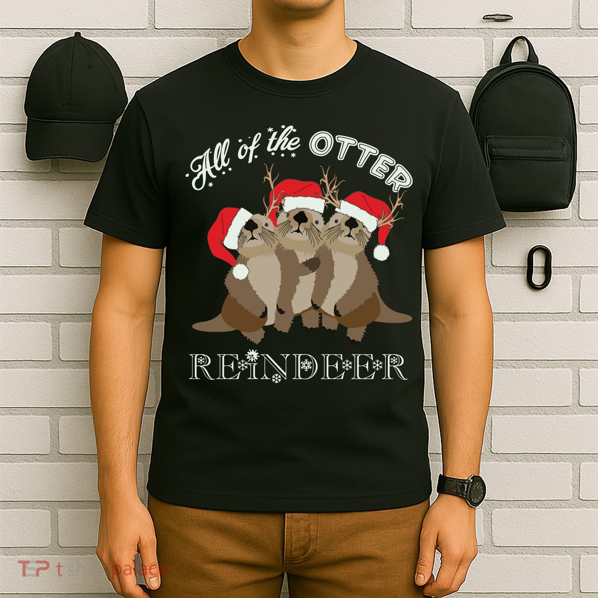 All Of The Otter Reindeer Funny Other Christmas T-Shirt