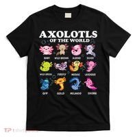 Axolotls Of The World Kawaii Axolotl Animals Fish Amphibian T-Shirt thumb 0