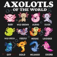 Axolotls Of The World Kawaii Axolotl Animals Fish Amphibian Women's Tank Top thumb 5