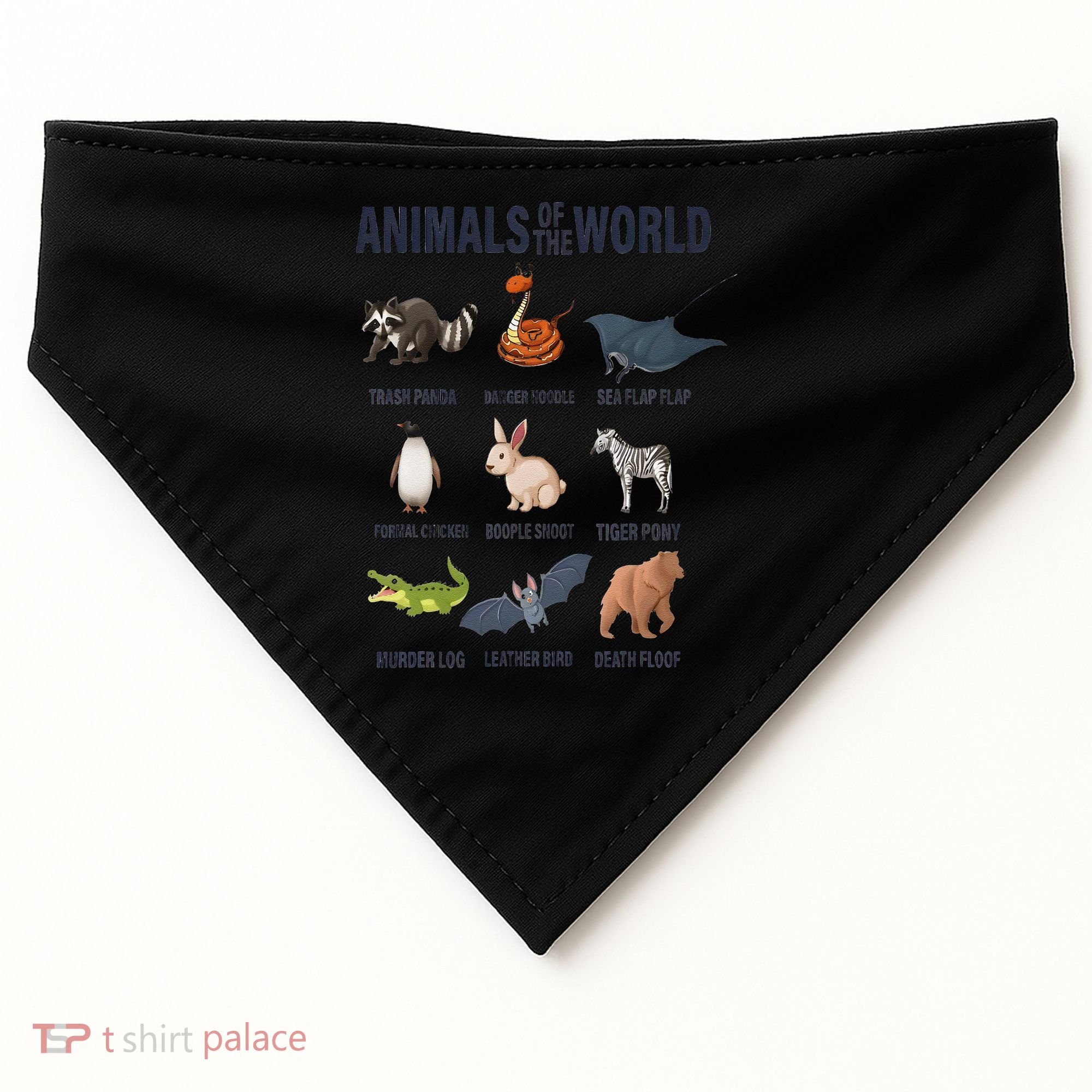 Animals Of The World Trash Panda Danger Noodle USA-Made Doggie Bandana