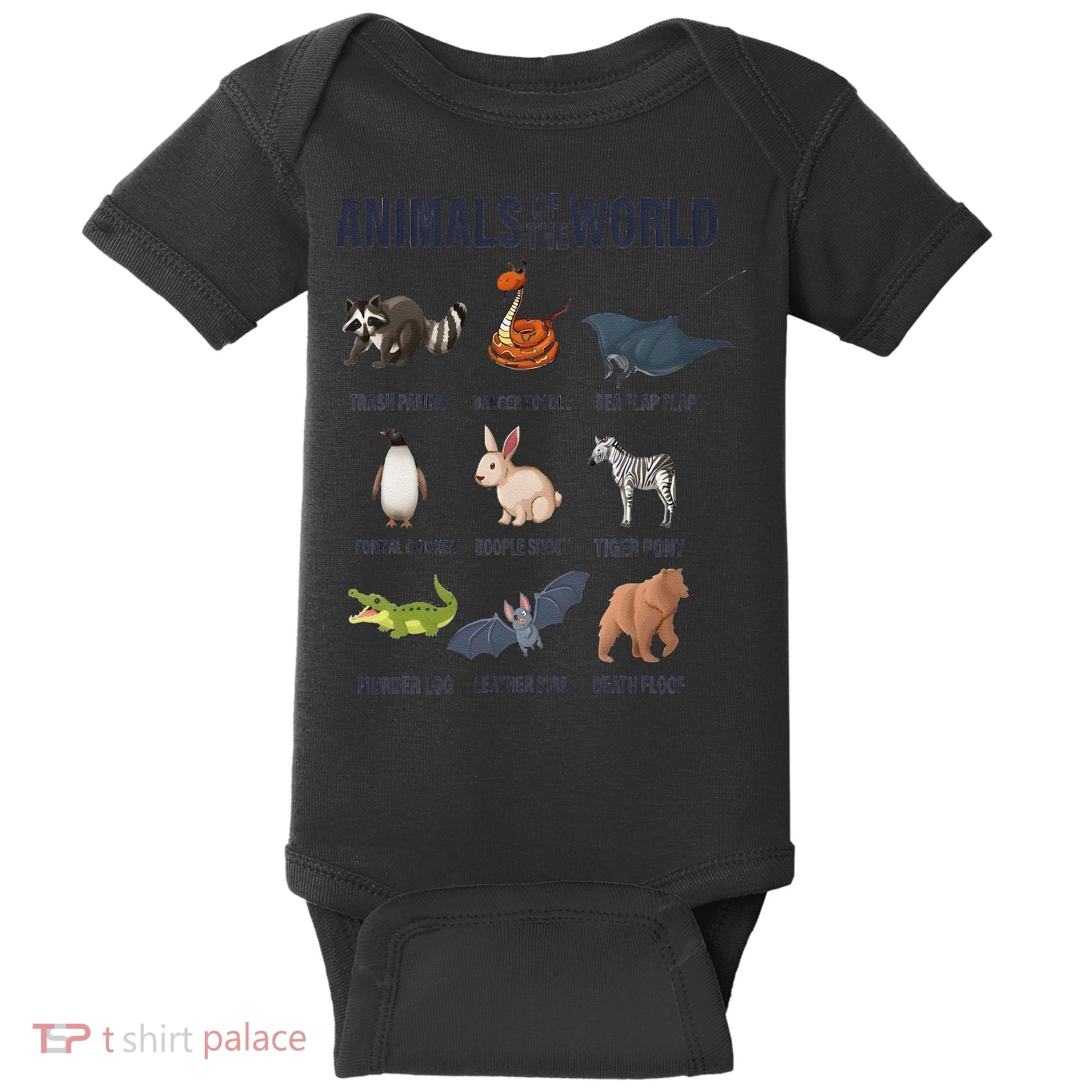 Animals Of The World Trash Panda Danger Noodle Baby Bodysuit
