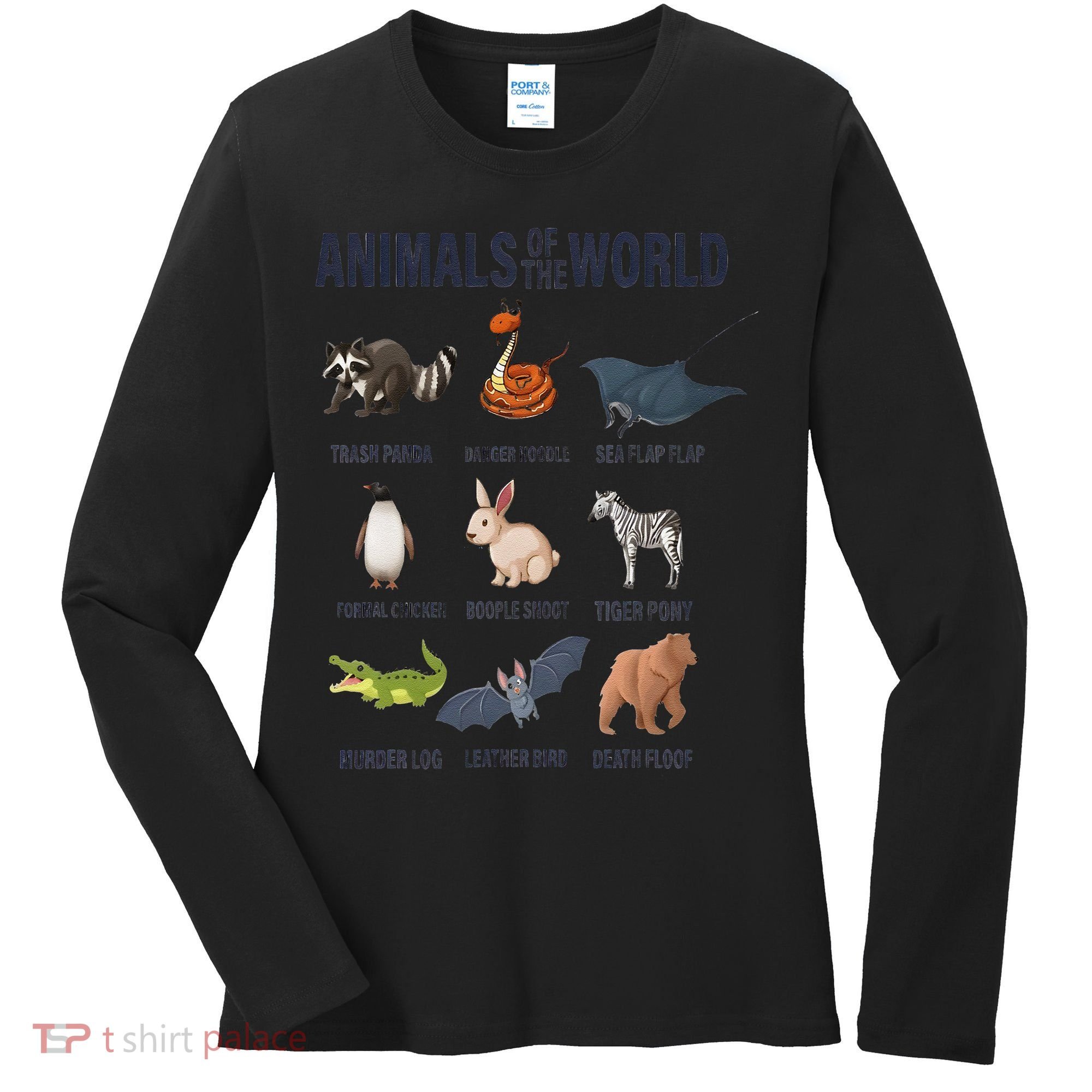 Animals Of The World Trash Panda Danger Noodle Women's Long Sleeve Shirt