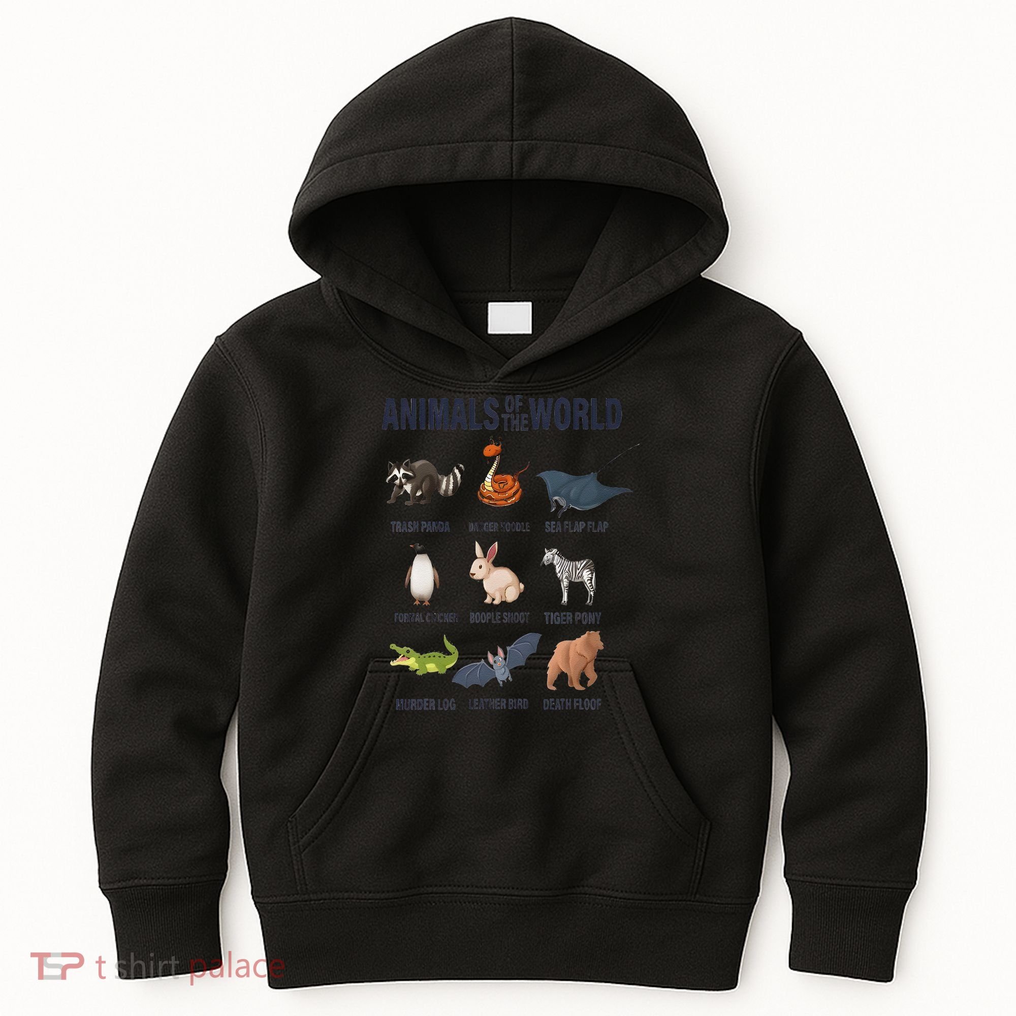 Animals Of The World Trash Panda Danger Noodle Kids Hoodie