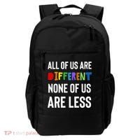 All Of Us Are Different. None Of Us Are Less. Backpack thumb 0