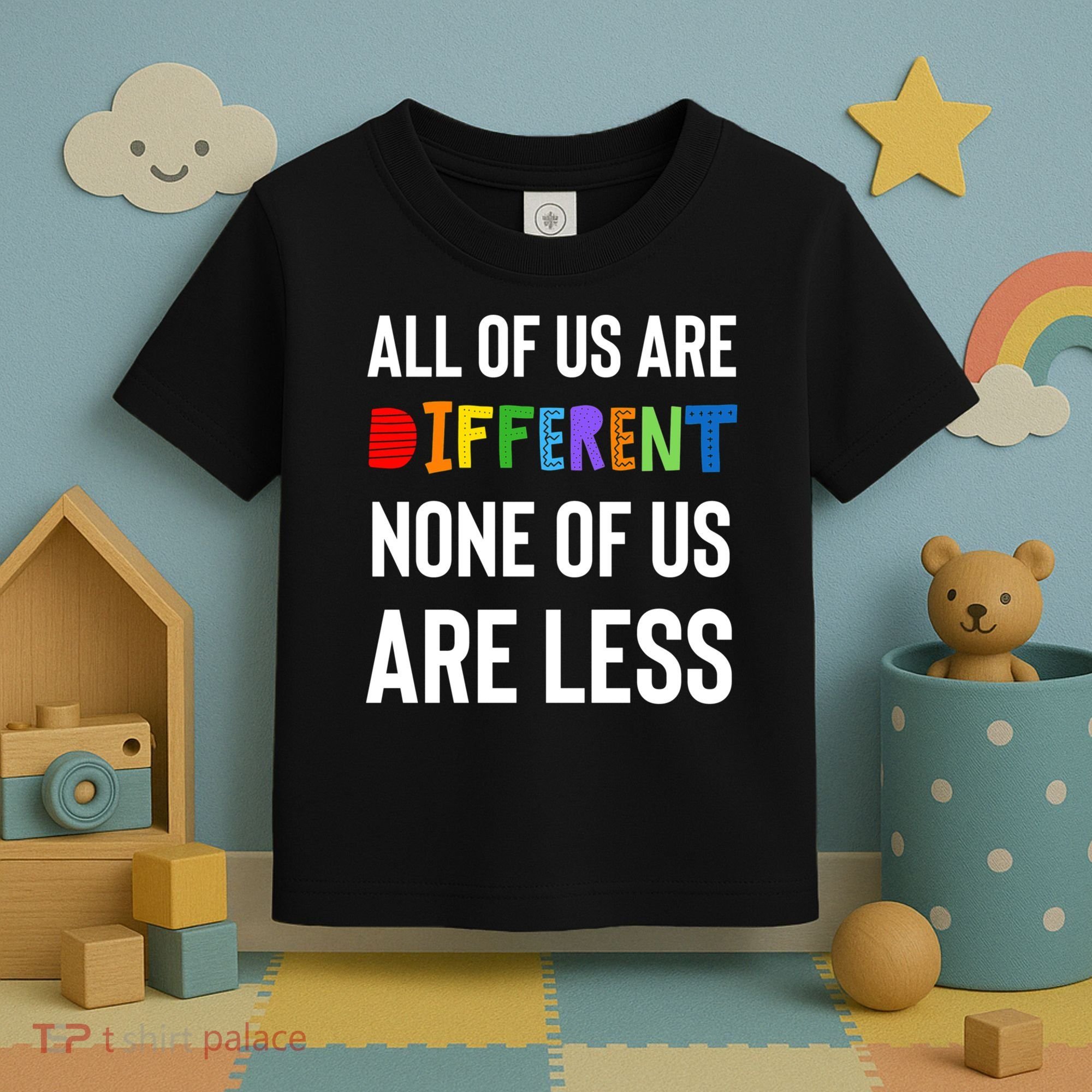 All Of Us Are Different. None Of Us Are Less. Toddler T-Shirt