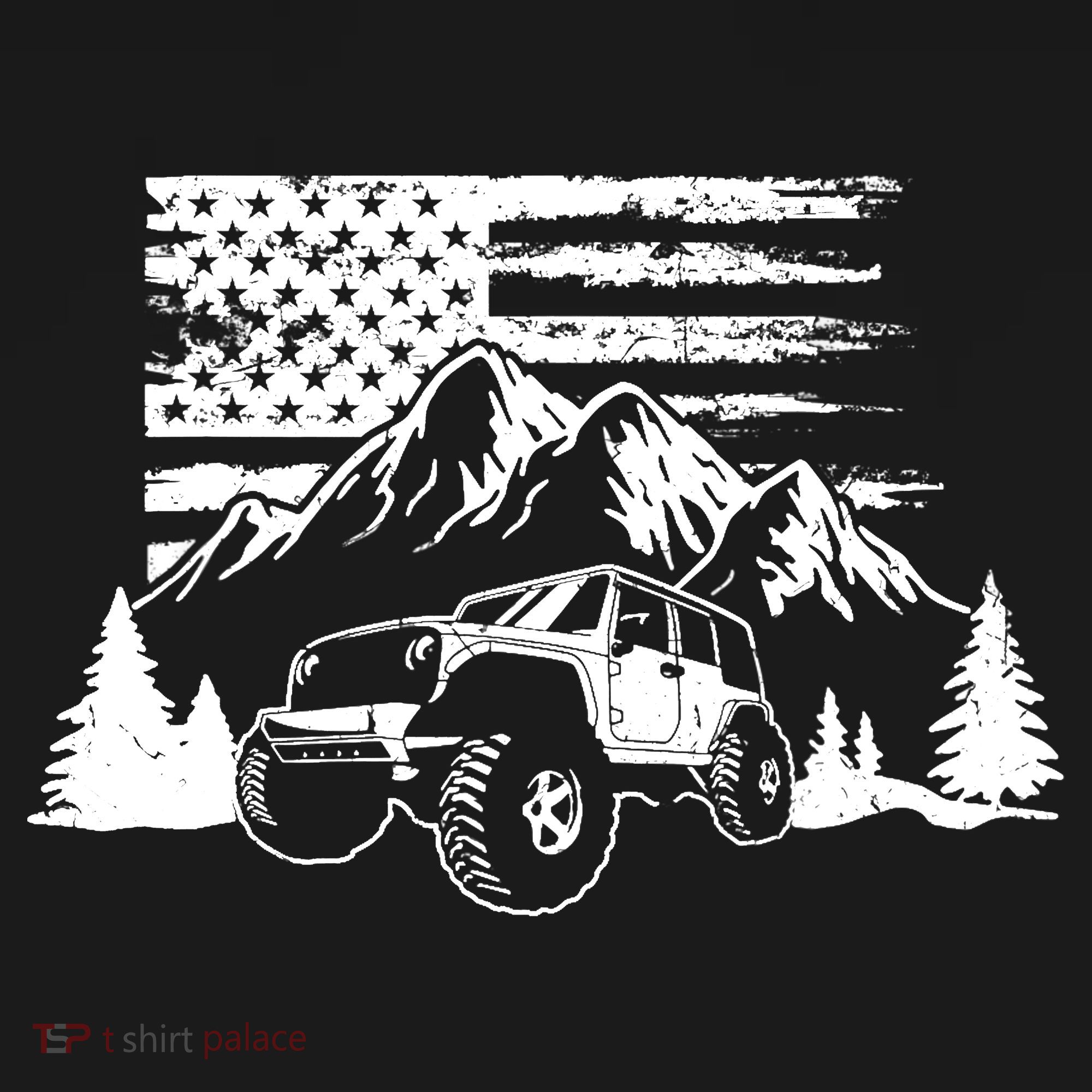 American Offroad USA Flag Atv Utv 4x4 Off Roading QUAD Ornament