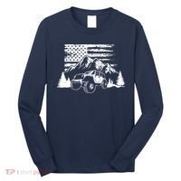 American Offroad USA Flag Atv Utv 4x4 Off Roading QUAD Long Sleeve Shirt thumb 0
