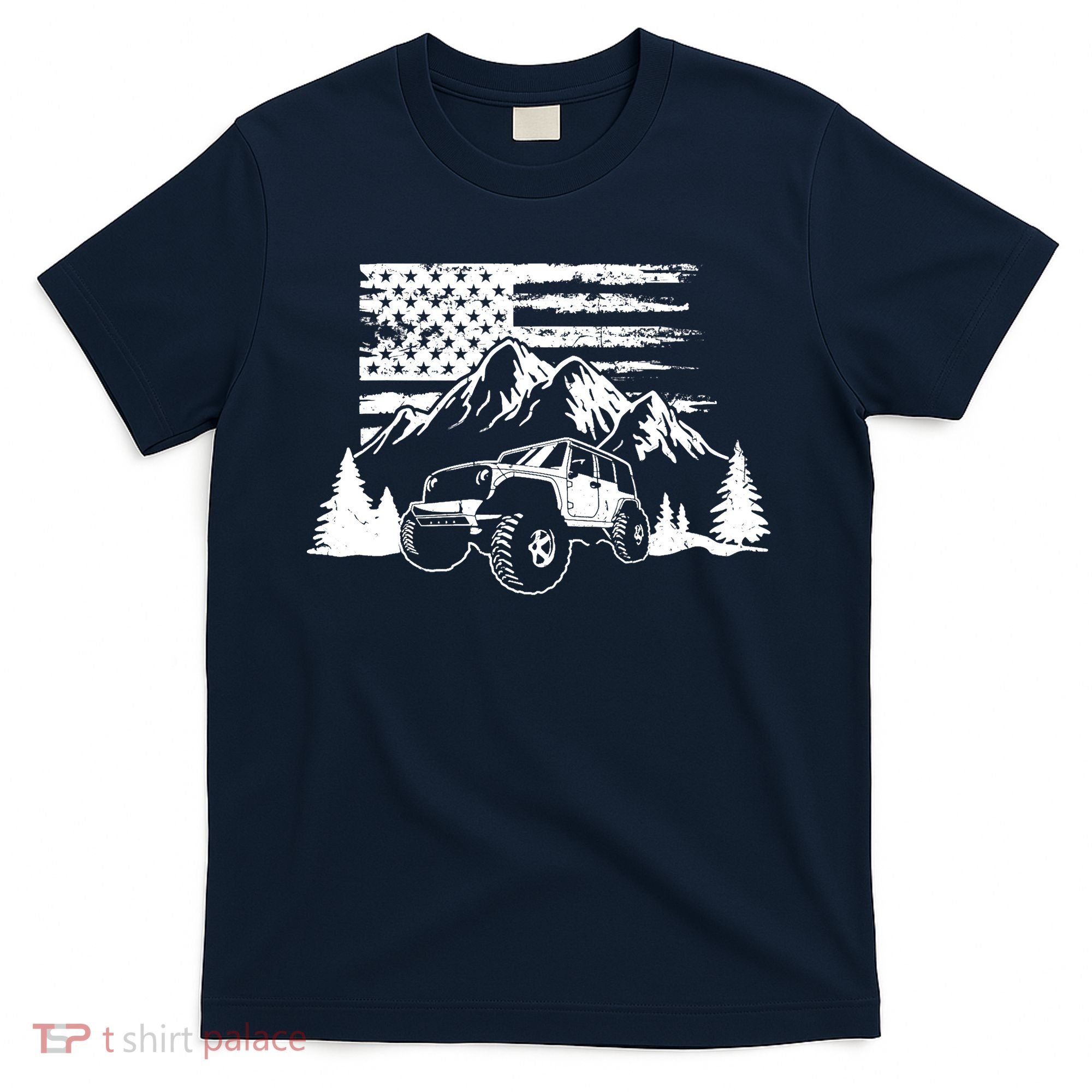American Offroad USA Flag Atv Utv 4x4 Off Roading QUAD T-Shirt