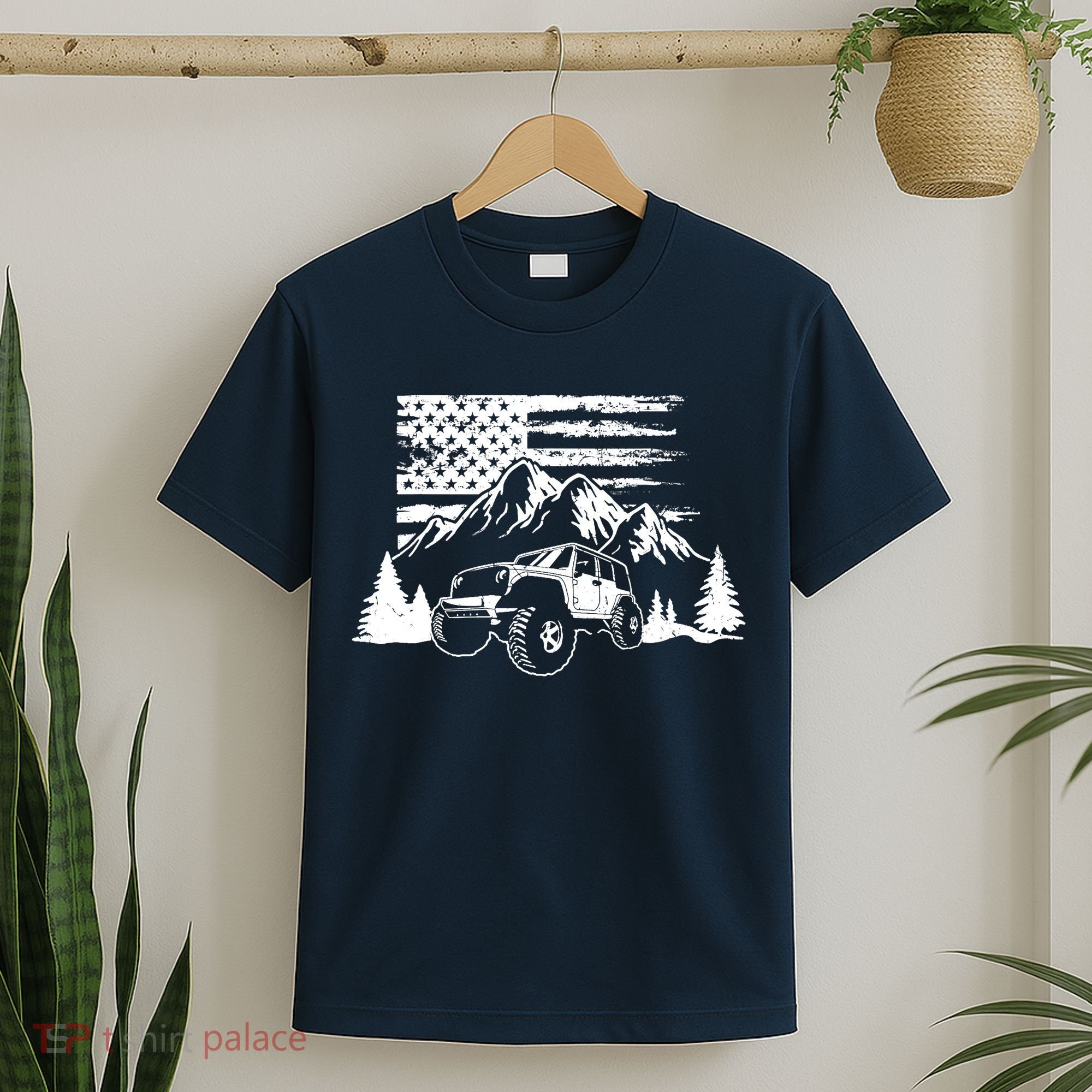 American Offroad USA Flag Atv Utv 4x4 Off Roading QUAD T-Shirt