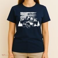American Offroad USA Flag Atv Utv 4x4 Off Roading QUAD T-Shirt thumb 4