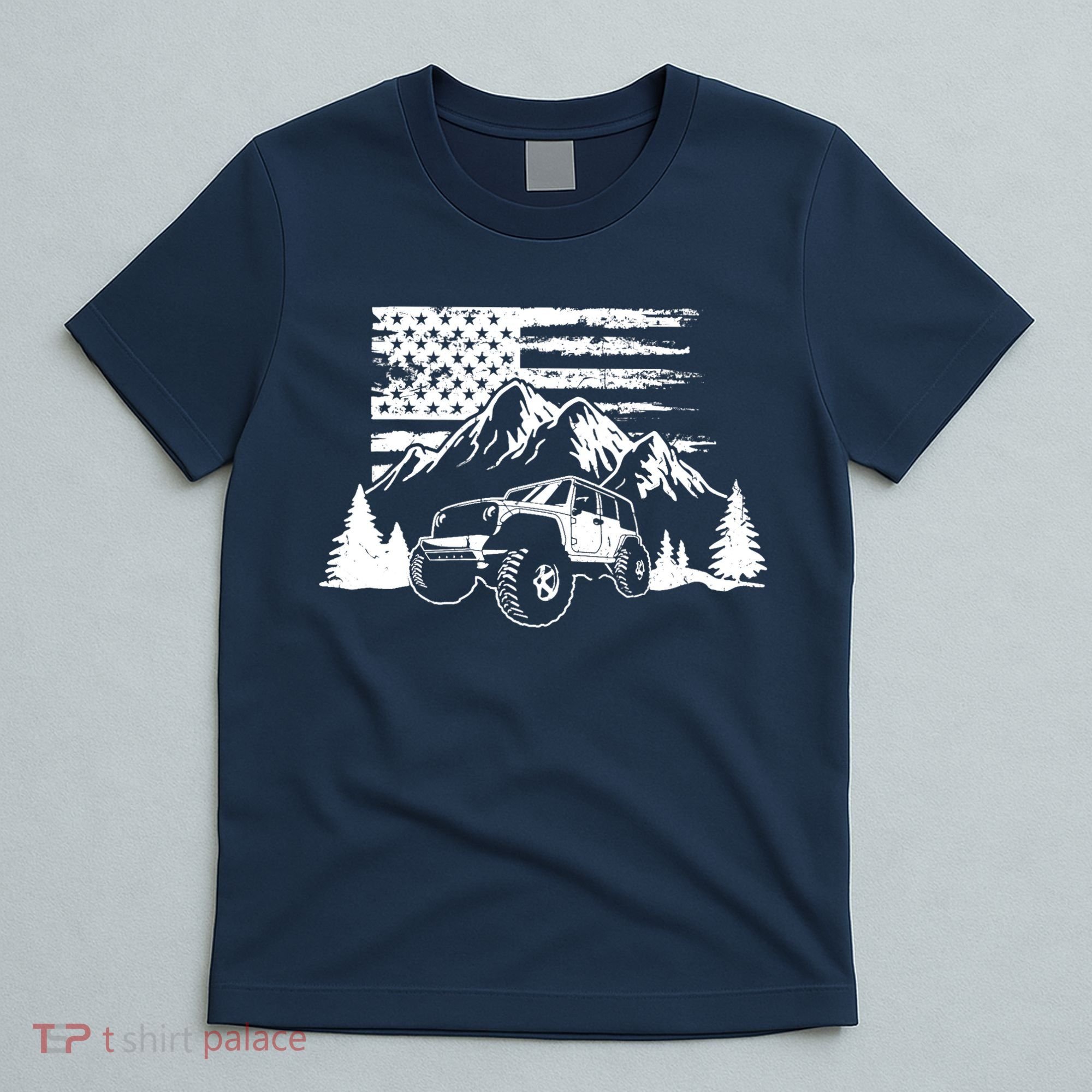 American Offroad USA Flag Atv Utv 4x4 Off Roading QUAD T-Shirt
