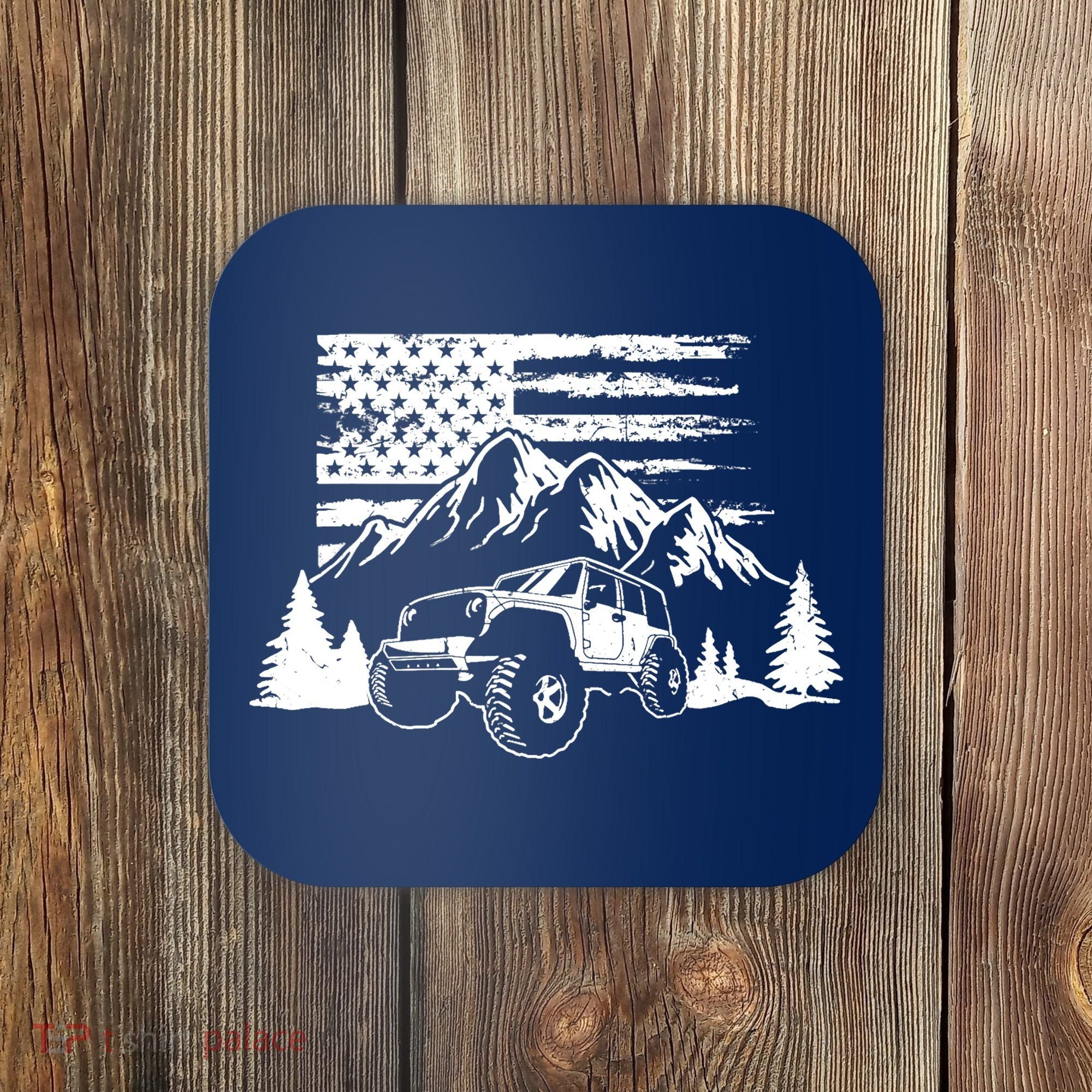 American Offroad USA Flag Atv Utv 4x4 Off Roading QUAD Coaster