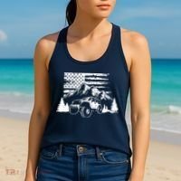 American Offroad USA Flag Atv Utv 4x4 Off Roading QUAD Women's Tank Top thumb 2