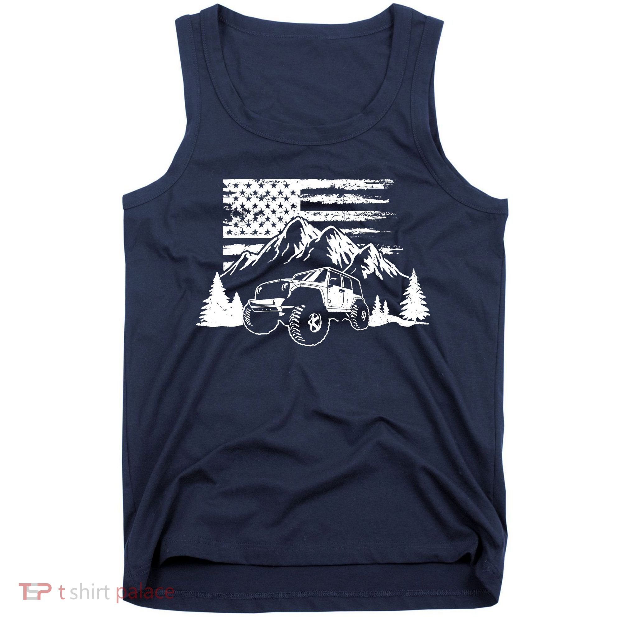 American Offroad USA Flag Atv Utv 4x4 Off Roading QUAD Tank Top