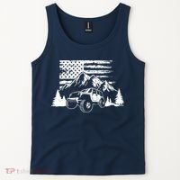 American Offroad USA Flag Atv Utv 4x4 Off Roading QUAD Tank Top thumb 2