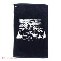 American Offroad USA Flag Atv Utv 4x4 Off Roading QUAD Golf Towel thumb 0