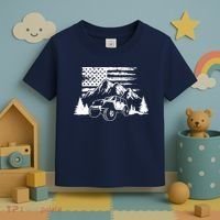 American Offroad USA Flag Atv Utv 4x4 Off Roading QUAD Toddler T-Shirt thumb 3