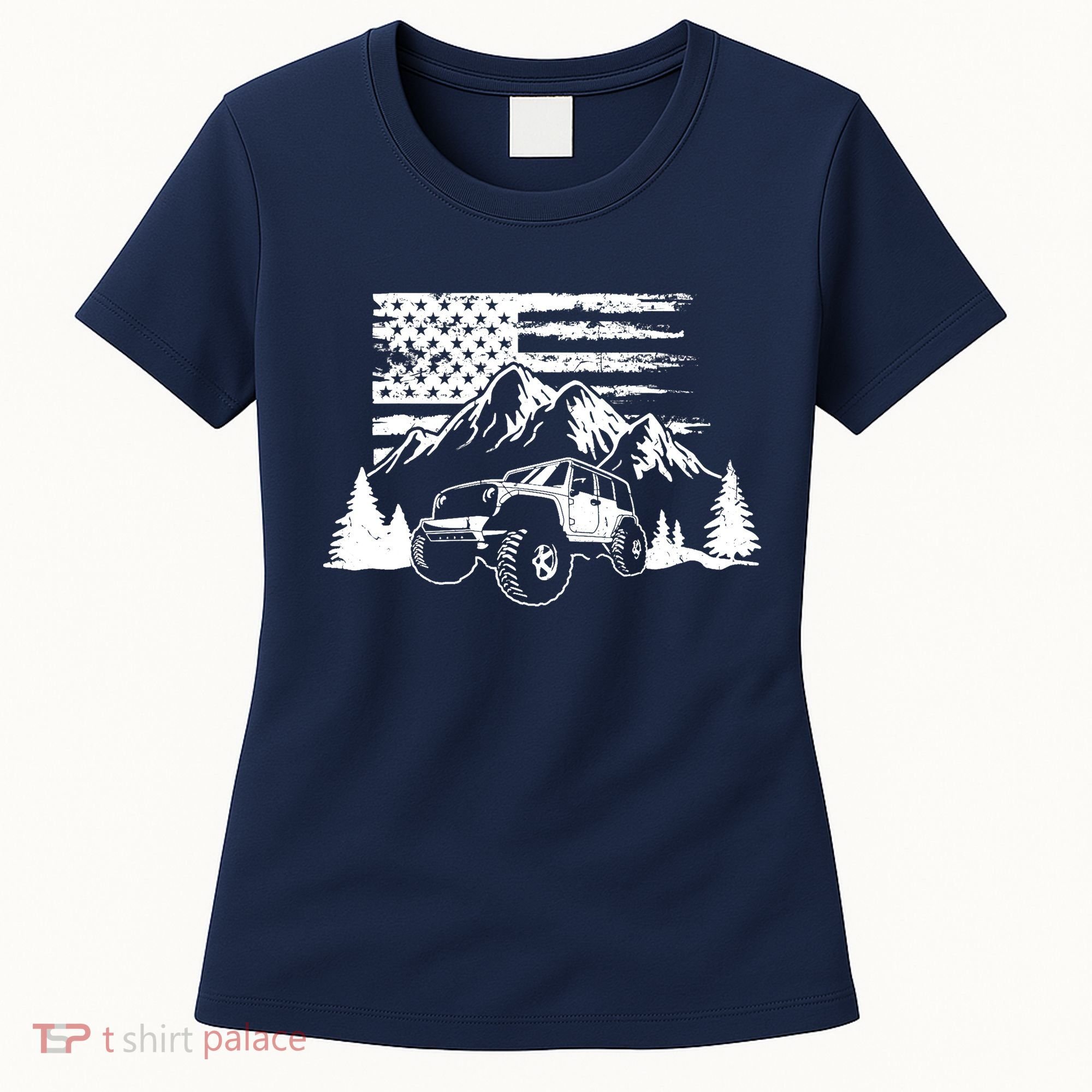 American Offroad USA Flag Atv Utv 4x4 Off Roading QUAD Women's T-Shirt