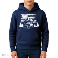 American Offroad USA Flag Atv Utv 4x4 Off Roading QUAD Kids Hoodie thumb 4